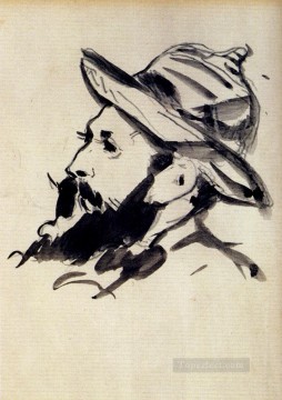  jefe Obras - Cabeza de hombre Claude Monet Realismo Impresionismo Edouard Manet